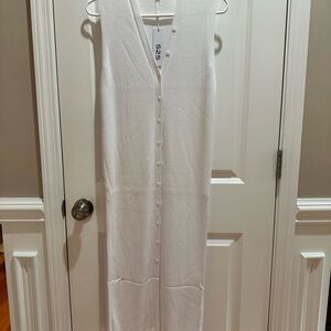 NEW 525 America White Button-Down Duster Cardigan Dress